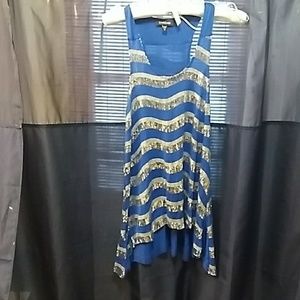 Bebe A-line sequin tank top